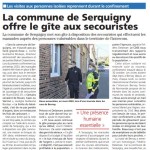 Article de l’Eveil sur la mise à disposition du Gîte communal pour les secouristes qui effectuent des maraudes 1