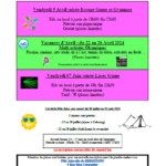 Programme du Pôle Ados de Serquigny d’avril à juin Programme du Pôle Ados de Serquigny d’avril à juin