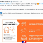 Vigilance orange du Département de l’Eure pour vents violents 