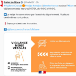 Le département de l’Eure en vigilance orange pour mercredi 7 janvier 2026 