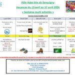 Planning Pôle ados de Serquigny 