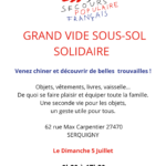 Grand vide au Secours Populaire de Serquigny au sous-sol de la mairie 